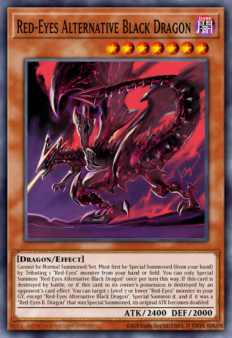 Dragón Negro Alternativo de Ojos Rojos