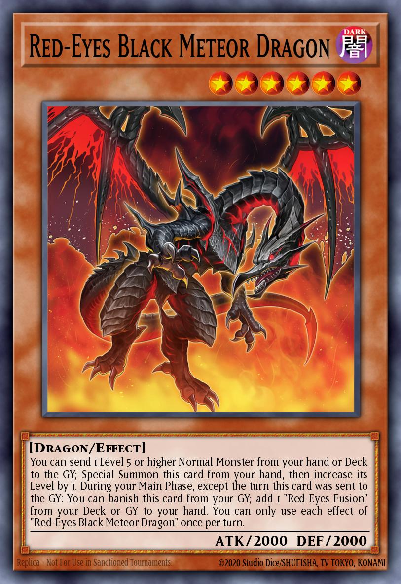 Dragón Meteoro Negro de Ojos Rojos