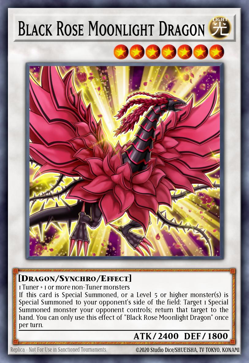 Dragón de la Rosa Negra Luz de Luna