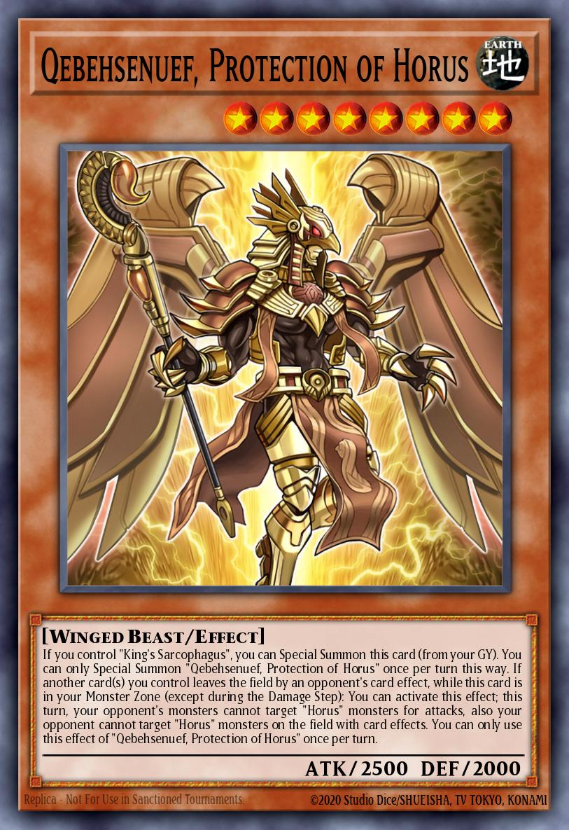 Qebehsenuf, Protección de Horus