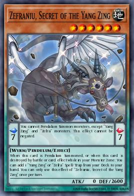 Zefraniu, Secreto de los Yang Zing